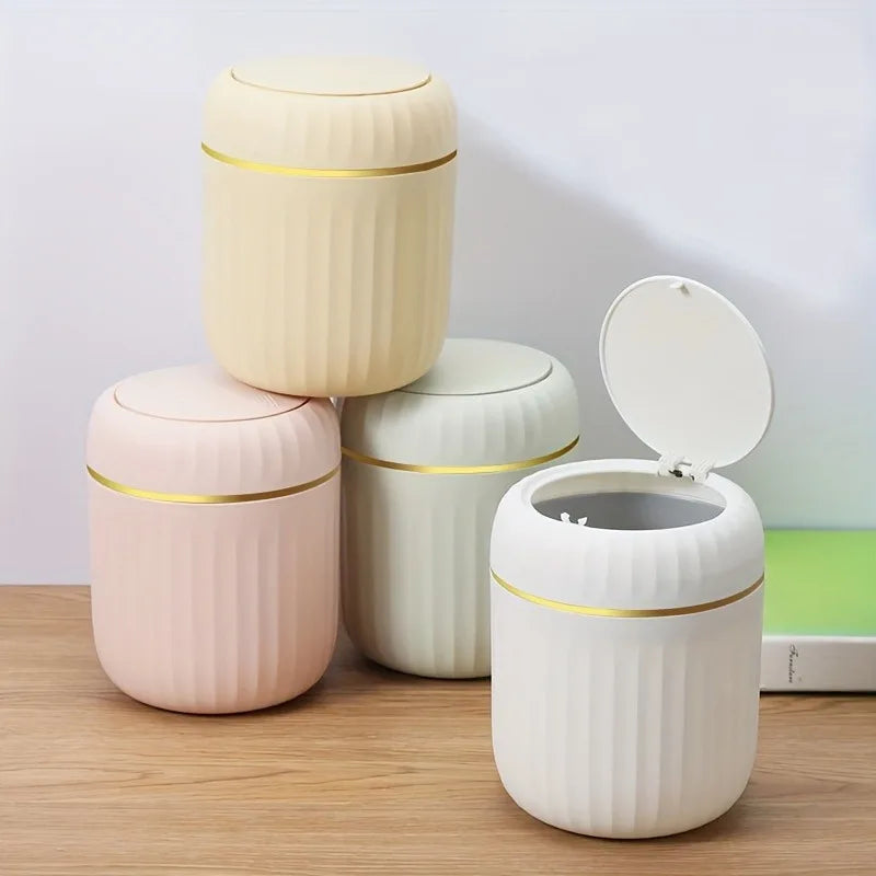 Compact Desktop Mini Trash Can Simple Versatile Waste Bucket Bedroom