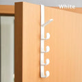 Over The Door Hooks for Hanging Towel Rack Coat Rack Purse Organizer for Closet Hooks The Door Hanger Hook Hat Organizer Zpaxo White