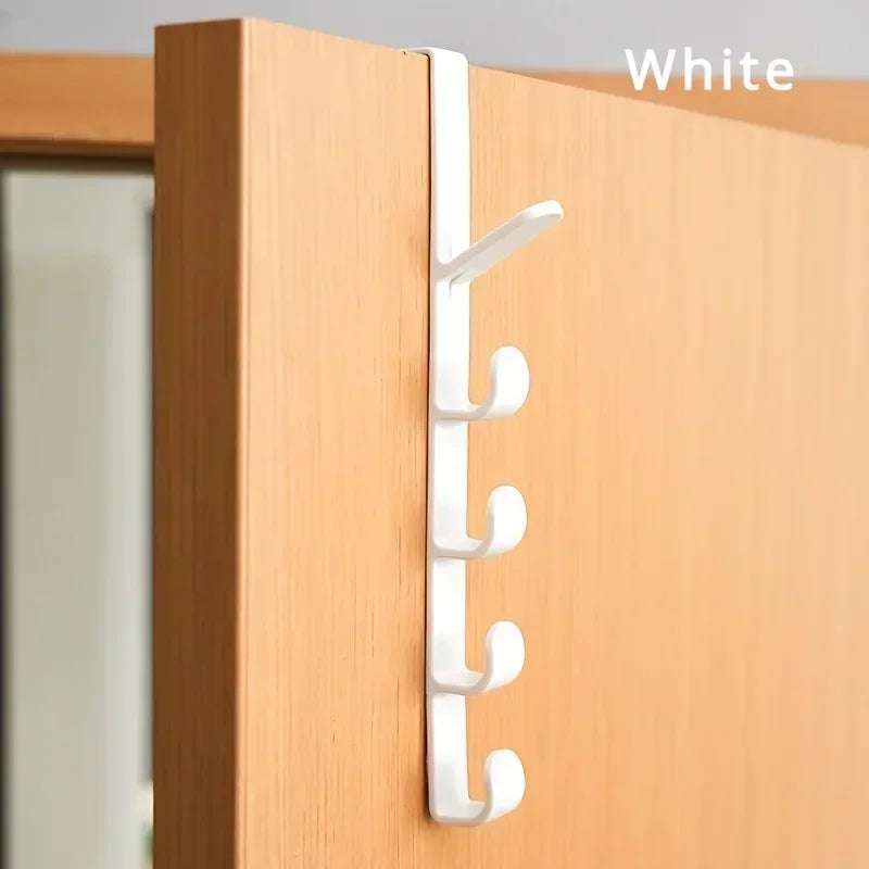 Over The Door Hooks for Hanging Towel Rack Coat Rack Purse Organizer for Closet Hooks The Door Hanger Hook Hat Organizer Zpaxo White