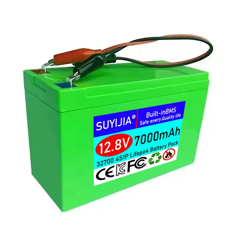 Rechargeable 12.8V 7Ah 32700 4S1P Lifepo4 Battery with 4S 40A BMS Balanced Electric Boat and Uninterruptible 12V Power Supply Zpaxo