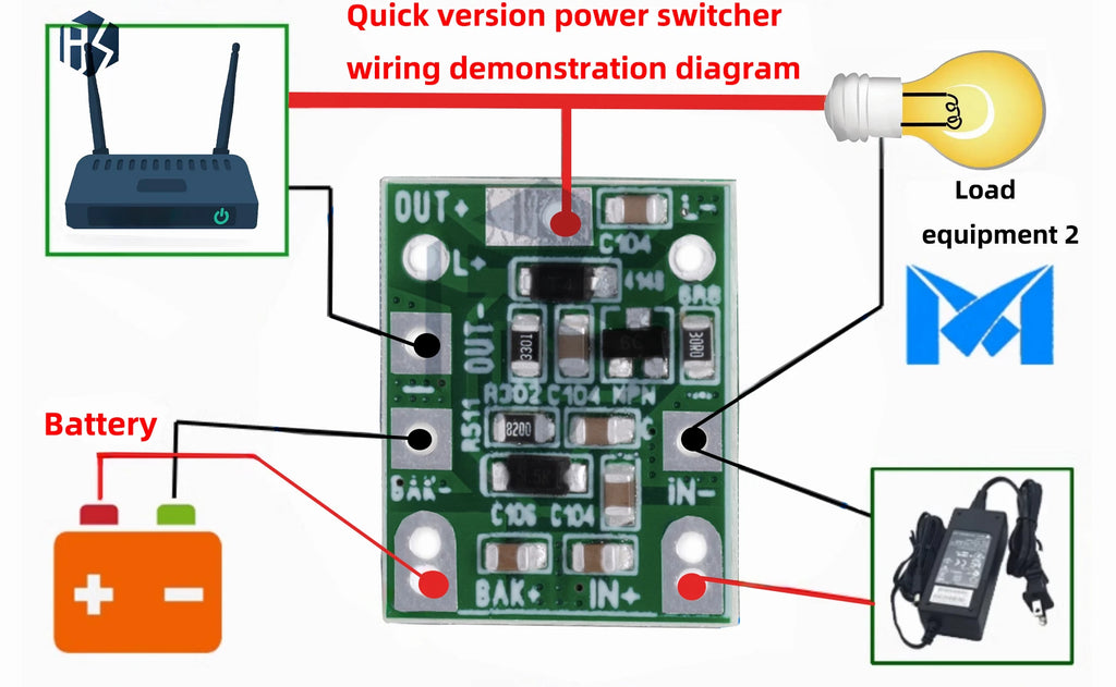 Power Switcher Dual UPS Uninterruptible 12V 24V Optional Zpaxo