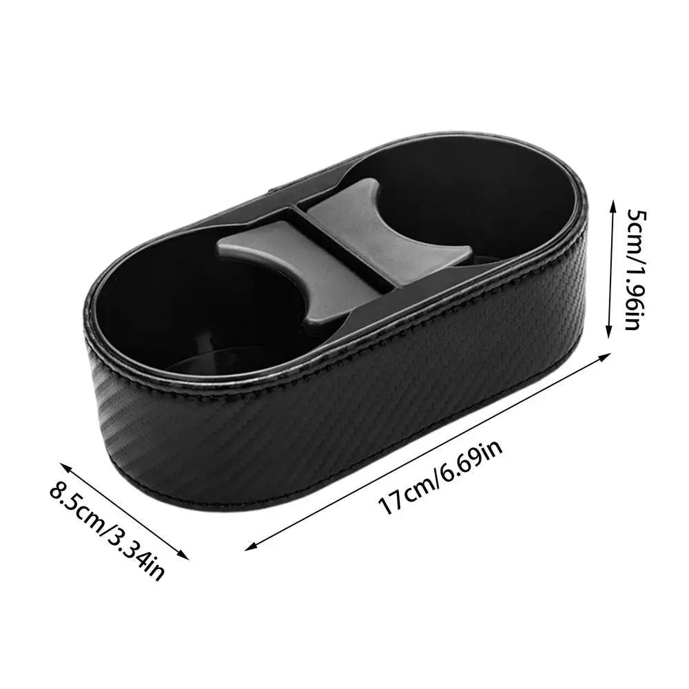 Double Car Cup Holder – Anti-Slip Beverage Bracket Organizer Car Cup Holder Zpaxo Carbon fiber