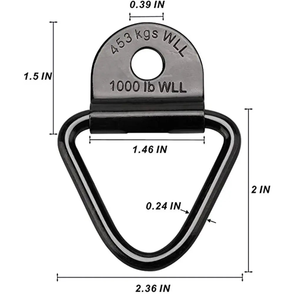Car Accessories Heavy Duty 1000lbs for Trailer Black Steel Trailers Hook Cargo Tie-Down V-Ring Hangers V-Ring Bolton Zpaxo