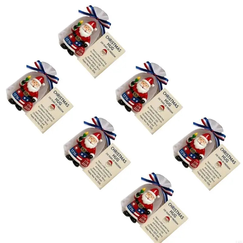 250th Anniversary Santa Hug Ornament Shatterproof Acrylic Christmas