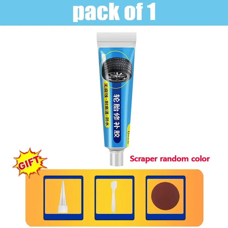 Tire Repair Black Glue Set Liquid Strong Rubber Wear-resistant Non-corrosive Adhesive Instant Bond Leather Car Tire Repair Tool Zpaxo 1PC