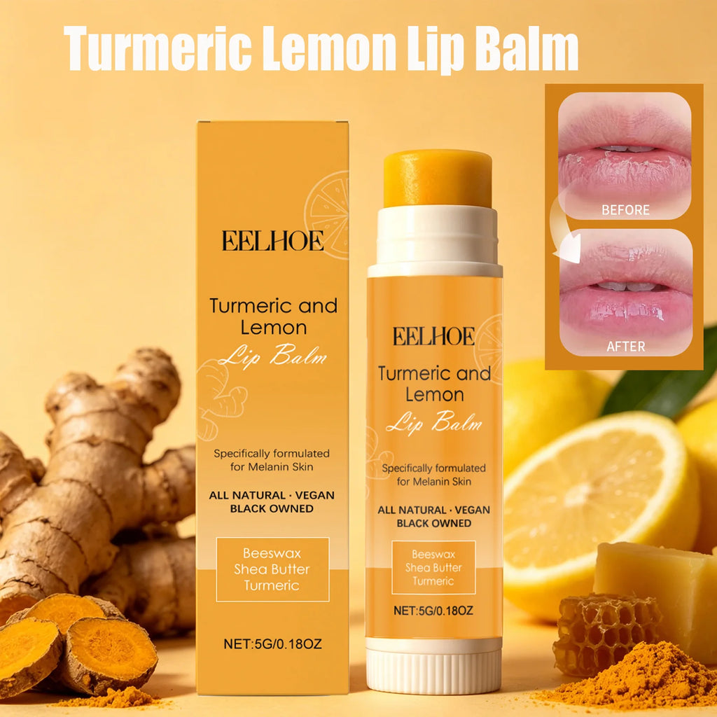 Eelhoe Turmeric Lemon Lip Balm – Brightening & Moisturizing Lip Balm Zpaxo