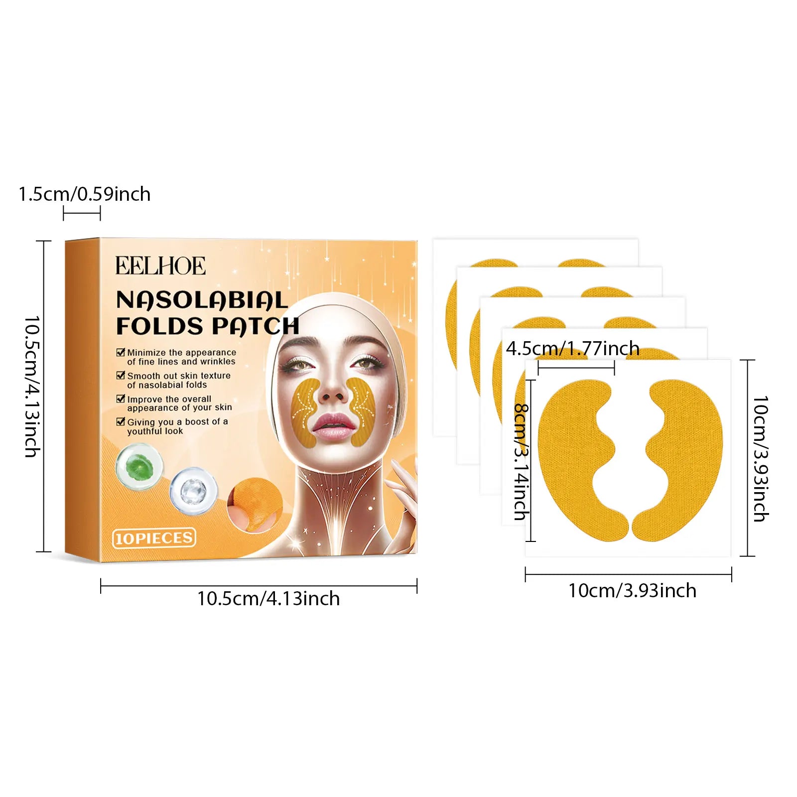 Forehead Nasolabial Eye Gel Patch Forehead Line Removal Anti Wrinkle Anti Sagging Skin Firming Mask Kojic Acid Collagen Patches Zpaxo Nasolabial Patch