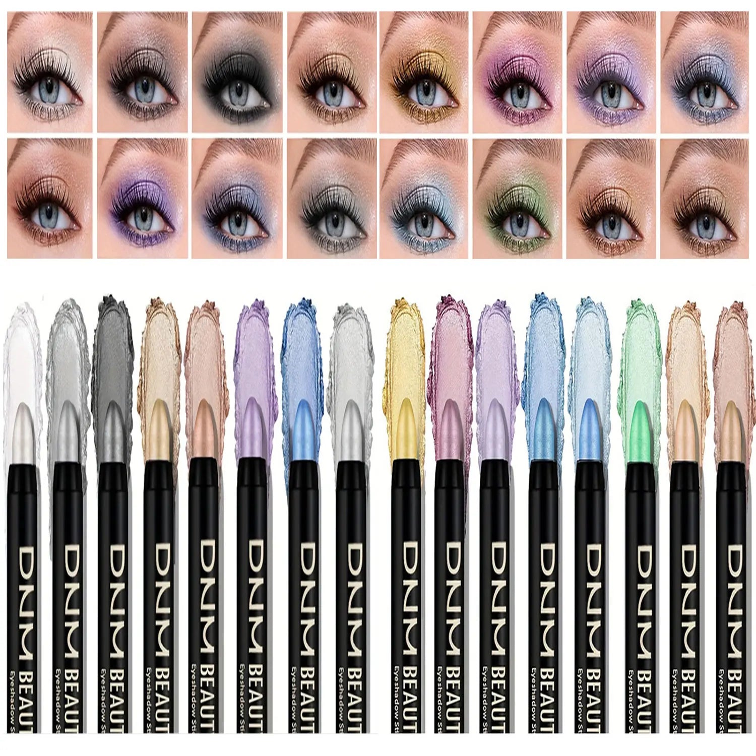 16 Colors Pearlescent Eyeliner Glitter Waterproof Long-lasting Eye