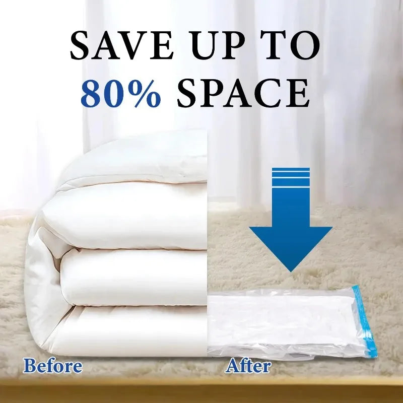 1pcs Vacuum Storage Bag for Clothing, Comforters, Blankets, Bedding Home Packing Organizers Not Include Pump Zpaxo