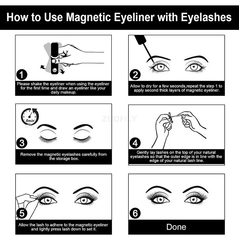 1 Black Magnetic Eyeliner Glue False Eyelash Extension Magic