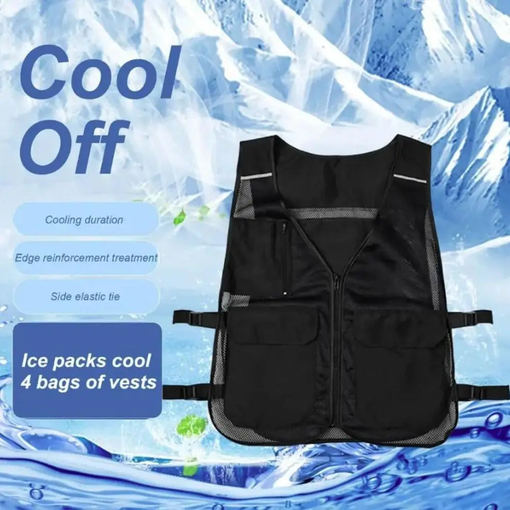 Ice Cooling Vest Waterproof Adjustable Outdoor Work Vest Breathable Convenient Outdoor Running Vest Cycling Zpaxo