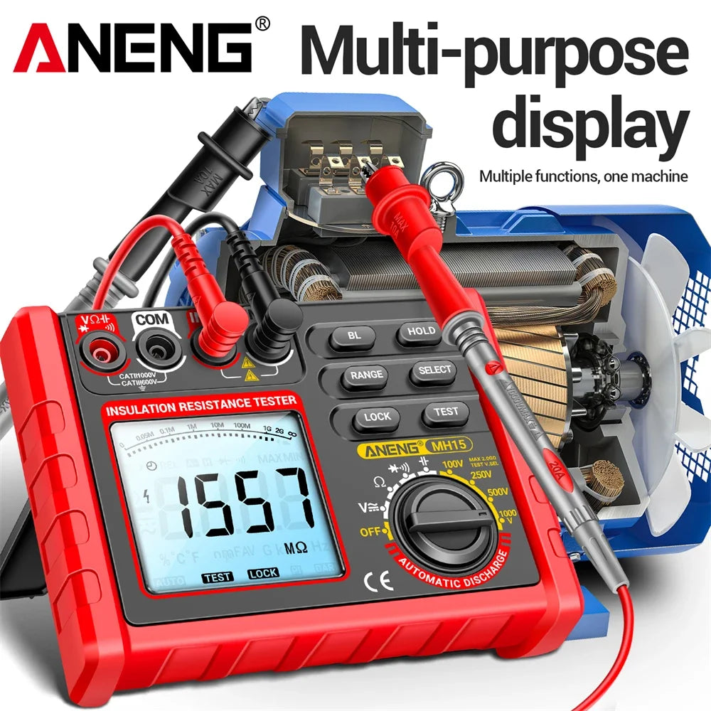 ANENG MH15 Insulation Automatic Discharge AC DC Voltage LCD