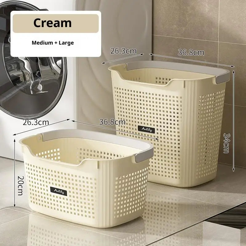 Multi-size Large Capacity Laundry Storage Dirty Clothes Basket Handle Zpaxo Yellow M L