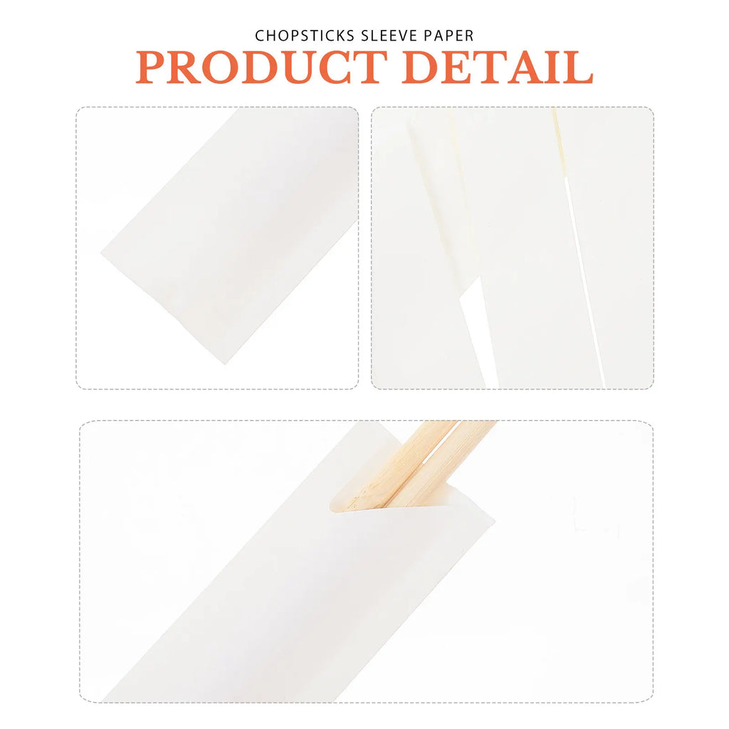 Disposable Chopsticks Sleeves Food-safe Paper Wrapping Bags Tableware