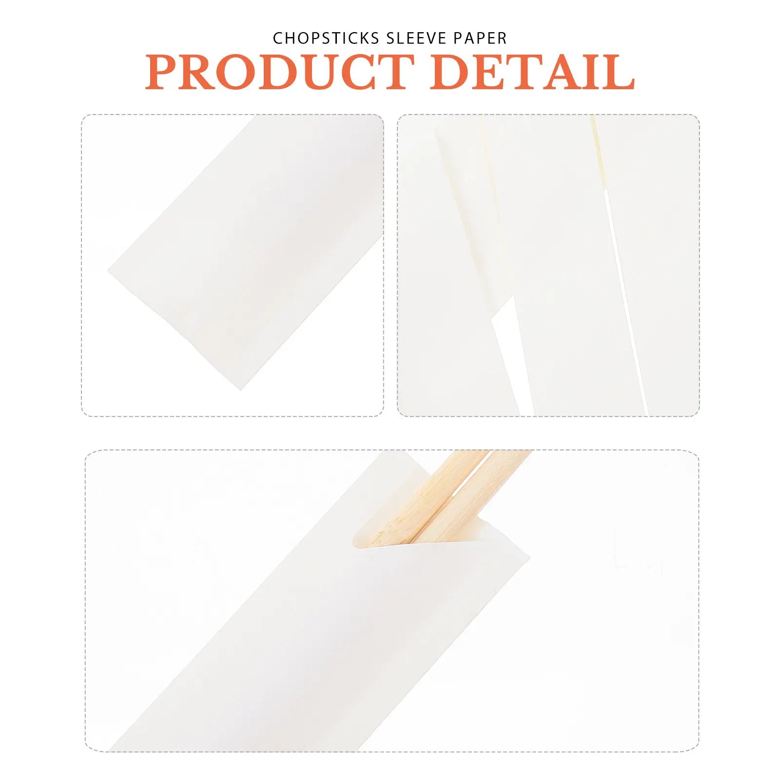 Disposable Chopsticks Sleeves Food-safe Paper Wrapping Bags Tableware