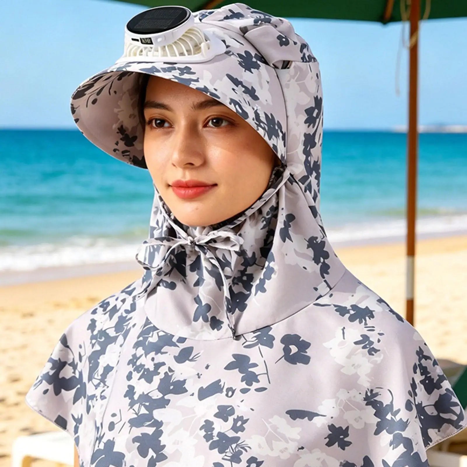 Sun Hat With Fan With Neck Flap USB Rechargeable 3 Speeds Solar Hat With Built In Fan For Beach Vacation Travel Gardening Zpaxo