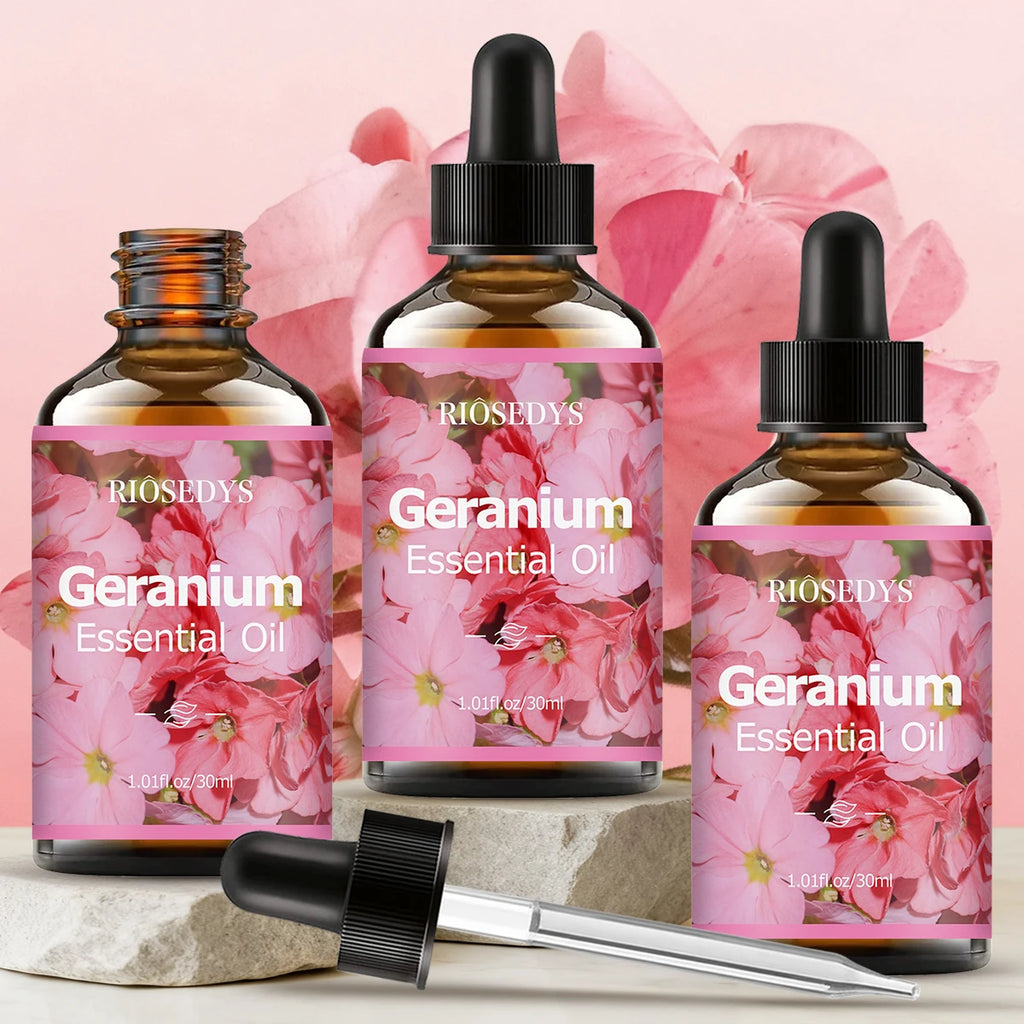 Geranium essential oil natural fragrance, is suitable for body massage treatments ,hair care anddiffuser Zpaxo