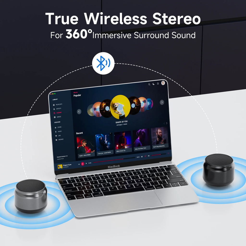 Bluetooth Speaker Portable Wireless V5 3 Loud Stereo Sound 8H