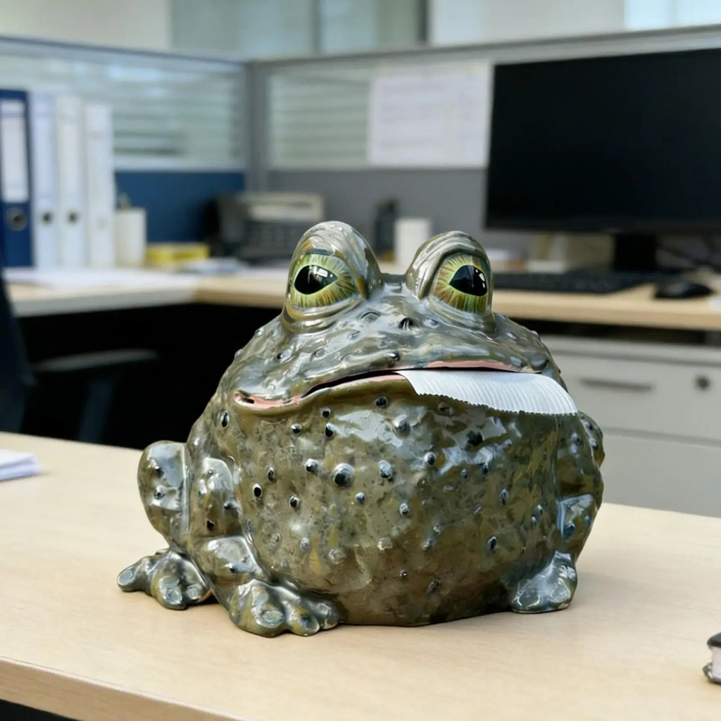 Toad Toilet Paper Dispenser Resin Animal Tissue Box Decorative Roll