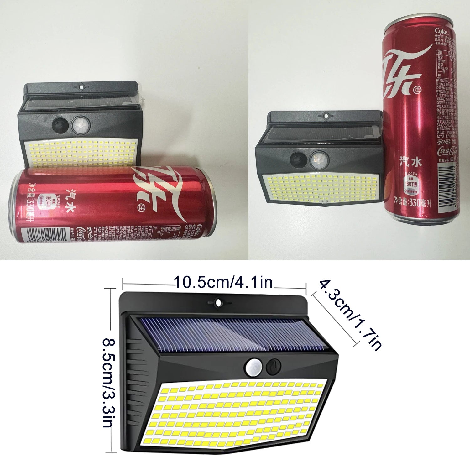 138LED Solar Outdoor Wall Lamp with Motion Sensor 3 Lighting Modes IP65 Waterproof Solar Powered Fence Light Garden Decor Stree Zpaxo