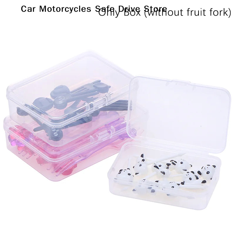 CM1 Transparent Fruit Fork Storage Box Plastic Electronic Components