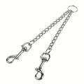 2 Dogs Leash Heavy Duty Stainless Steel Double Dog Coupler Twin Lead Zpaxo Silver 70cm