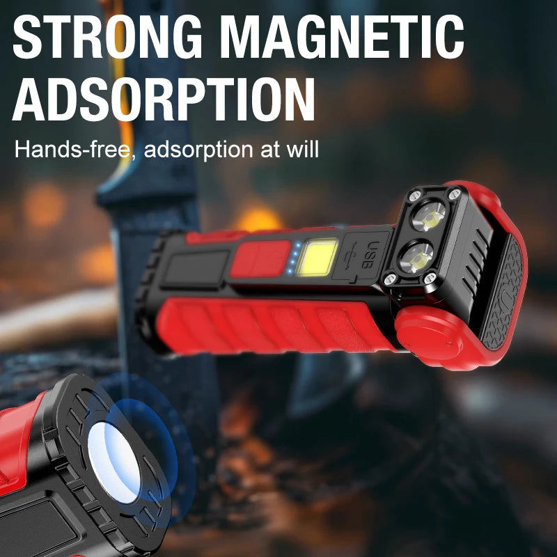 Robot Lighting Work Light Multi Level Adjustment Rechargeable