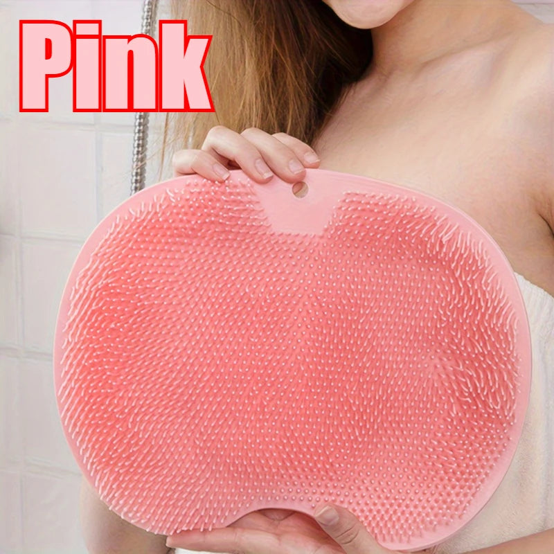 Foot Scrubbing Pad Bathroom Bath Brush Multifunctional Scrubbing Foot Massage Pad Non-slip Foot Pad Silicone Bath Brush Zpaxo Pink