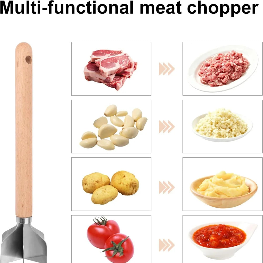 304 Stainless Steel Meat Cutter 11 Inches Hamburger Grinder Suitable Zpaxo