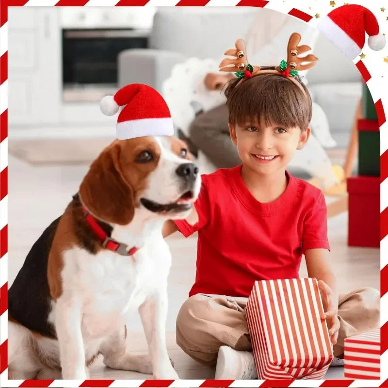 Frienda Dog Santa Hat Christmas Soft Plush Cat Pet Costumes Small