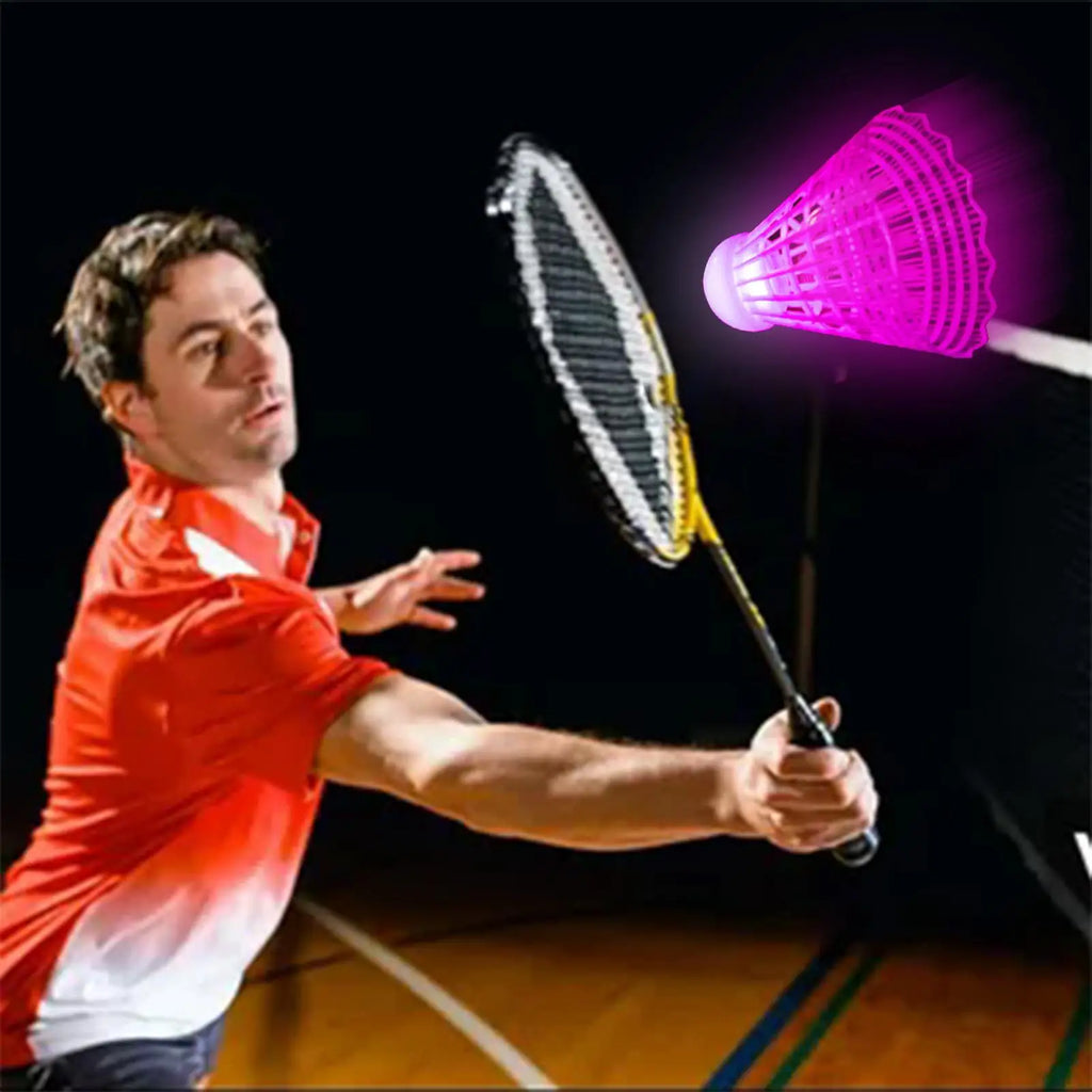 3Pcs LED Badminton Ball Glowing Light Up Plastic Badminton Shuttlecocks Colorful Lighting Balls Sports Training In/Outdoor Game Zpaxo