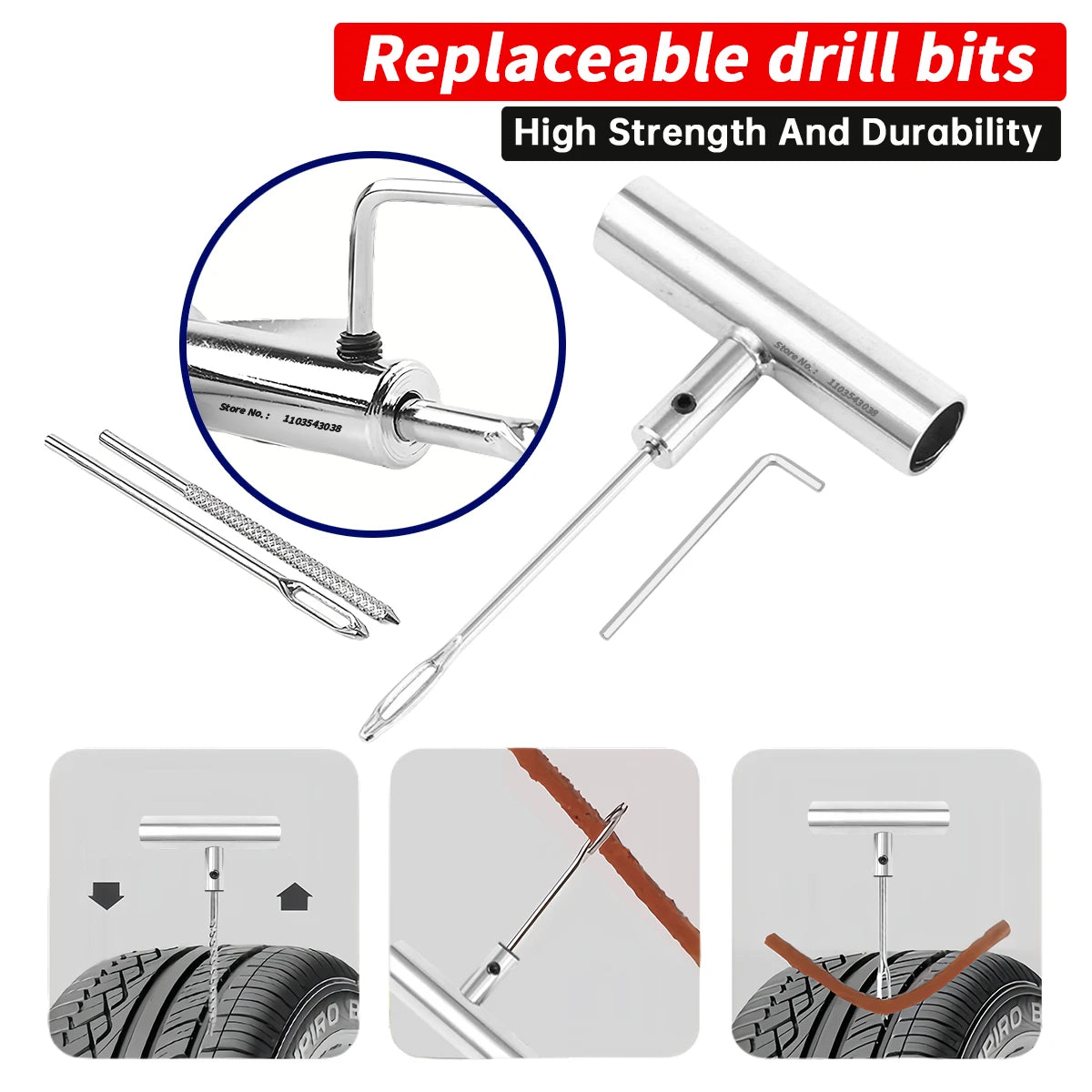Tubeless Tyre Puncture Repair Kit – 46 & 94pc Car & Motorcycle