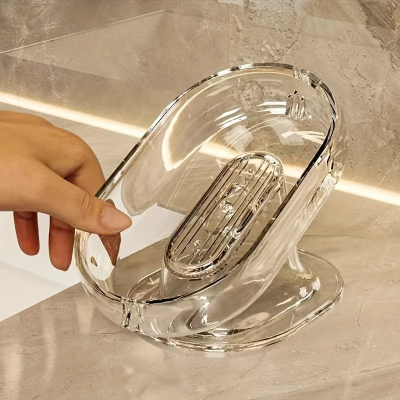 Fashionable Lightweight Soap Dish Durable Plastic Oval Shape Suitable
