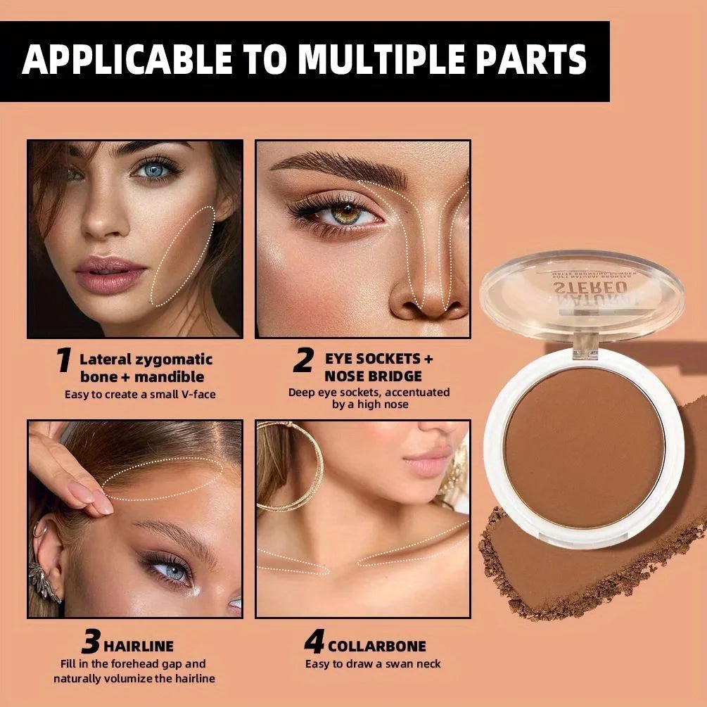 Matte Contouring Powder Nose Side Shadow Powder Face Highlighter Bronzers Contour Makeup Palette Illuminator Make-up Cosmetics Zpaxo