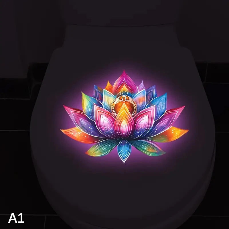 CMSelf-Adhesive Glow-in-the-dark Toilet Sticker Bathroom Lid Zpaxo A1