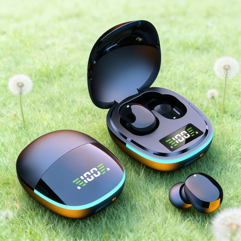 TWS Fone Bluetooth Headphones Mic LED Display In-ear Earbuds Wireless