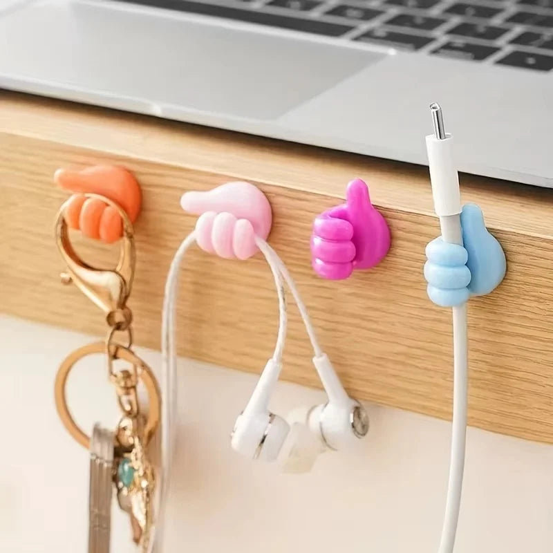 Thumb Hook Cable Organizer Wire Management Clips Reusable Cord Holder