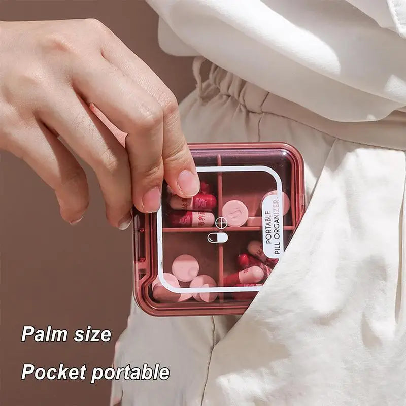 Travel Pill Box Portable Medicine Container Daily Storage Case Small