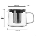 Permanent Borosilicate Glass Teapot Clear Observability Tisane