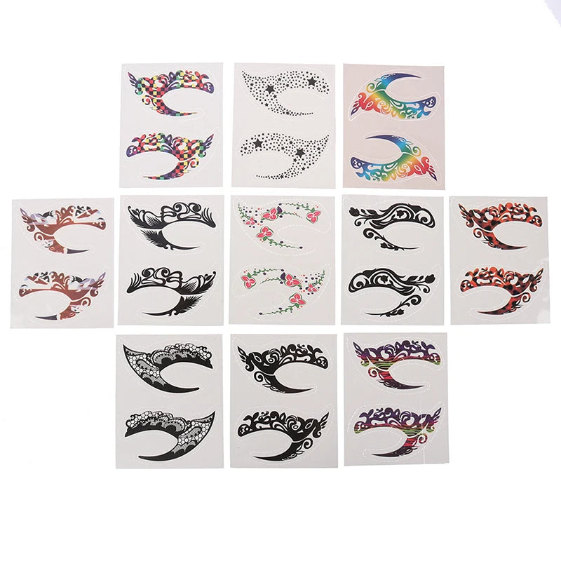 Halloween Makeup Eye Temporary Tattoo Facial Face Transfer Sticker Beauty Supply Zpaxo