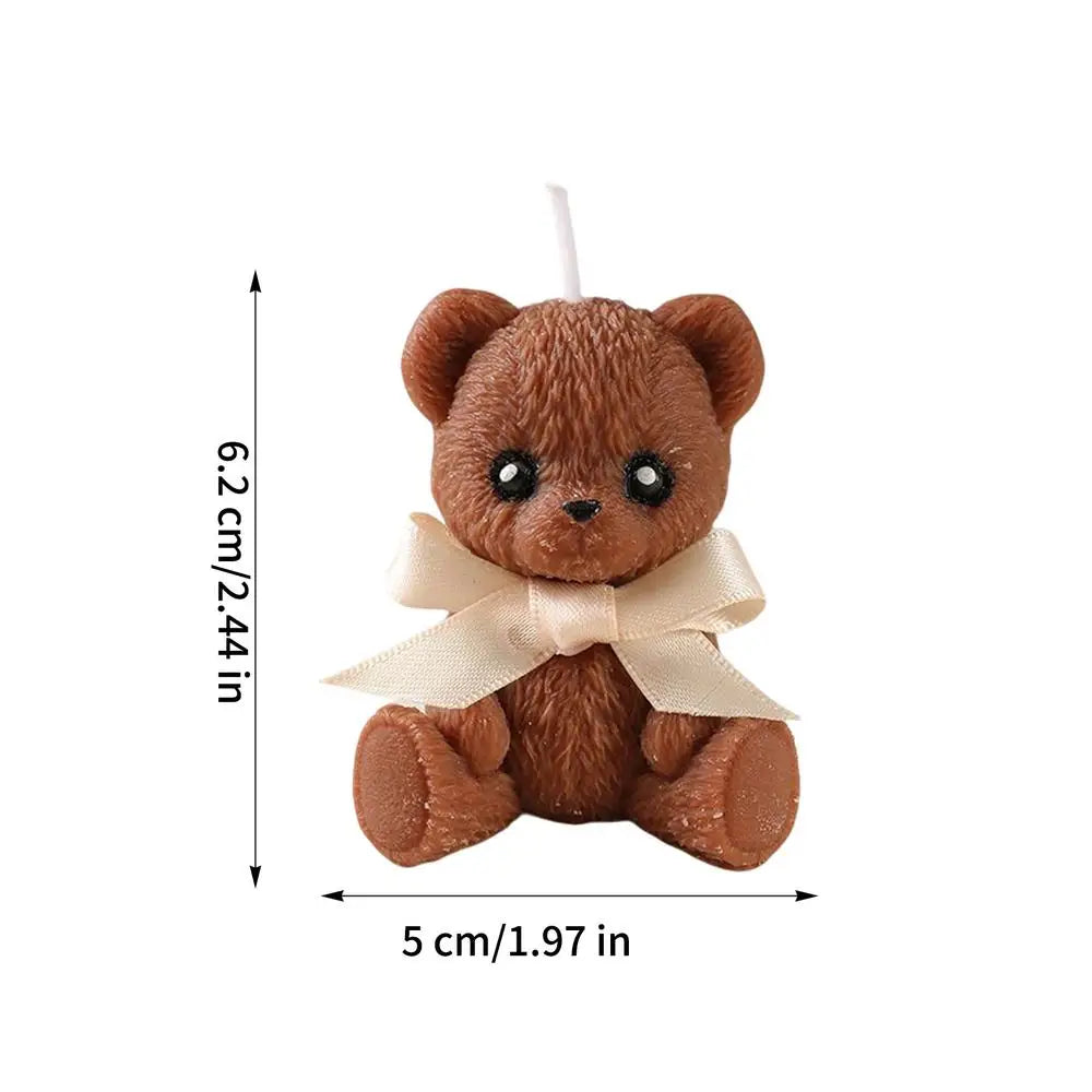 Bear Shaped Candle Scented Aesthetic Cute Decorative Soy Wax Memorial