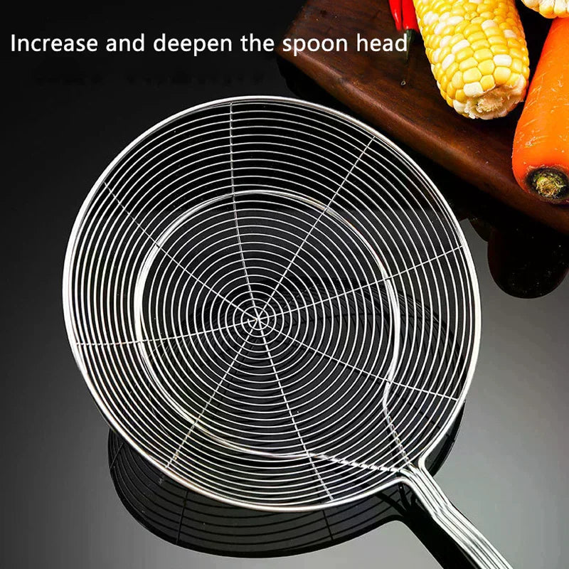 Fryer Basket Skimming Ladle Cooking Skimmers Round Frying Colander Zpaxo