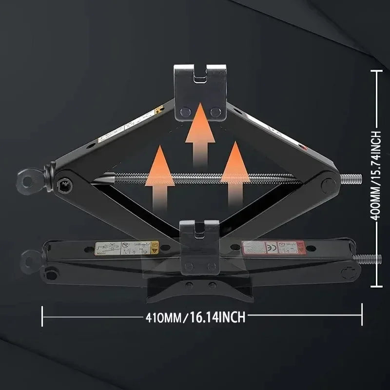 Portable Hand Crank Scissor Jack 0.8T–2T | Car SUV Tire Change
