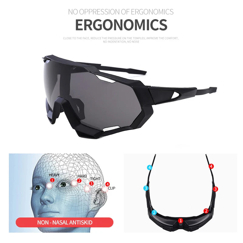 New UV400 Cycling Sunglasses For Men Women Outdoor Sports Running Fishing Eyewear Mountain Road Bike Goggles Bicycle Equipment Zpaxo