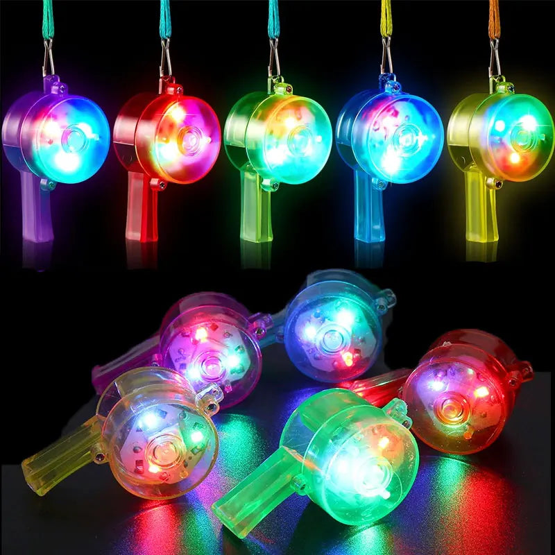 Whistle Kids Luminous LED Light Up Lanyard Necklace Birthday Wedding