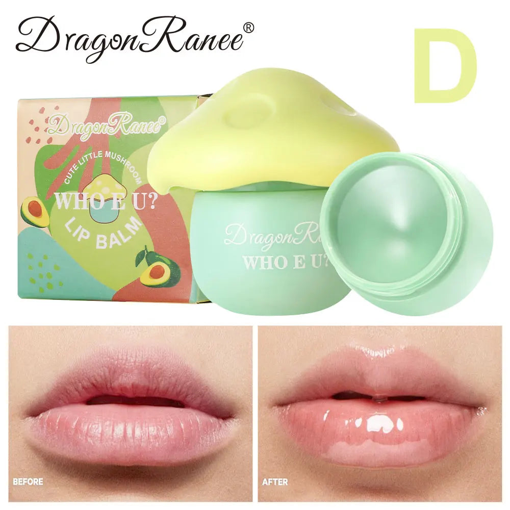 Mushroom Lip Balm Moisturizing and Hydrating Lip Gloss for Light Makeup, Winter Hydration, Everyday Versatile Lip Balm, Base Lipstick, Lip Balm Zpaxo Dr186D
