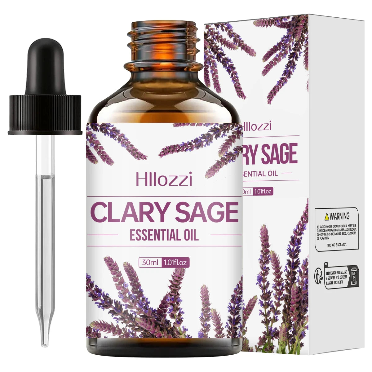 30ml clary sage essential oil pure essential oil skin care hair care can make hair smoother aromatherapy aromatherapy essential Zpaxo CLARY SAGE 30ml
