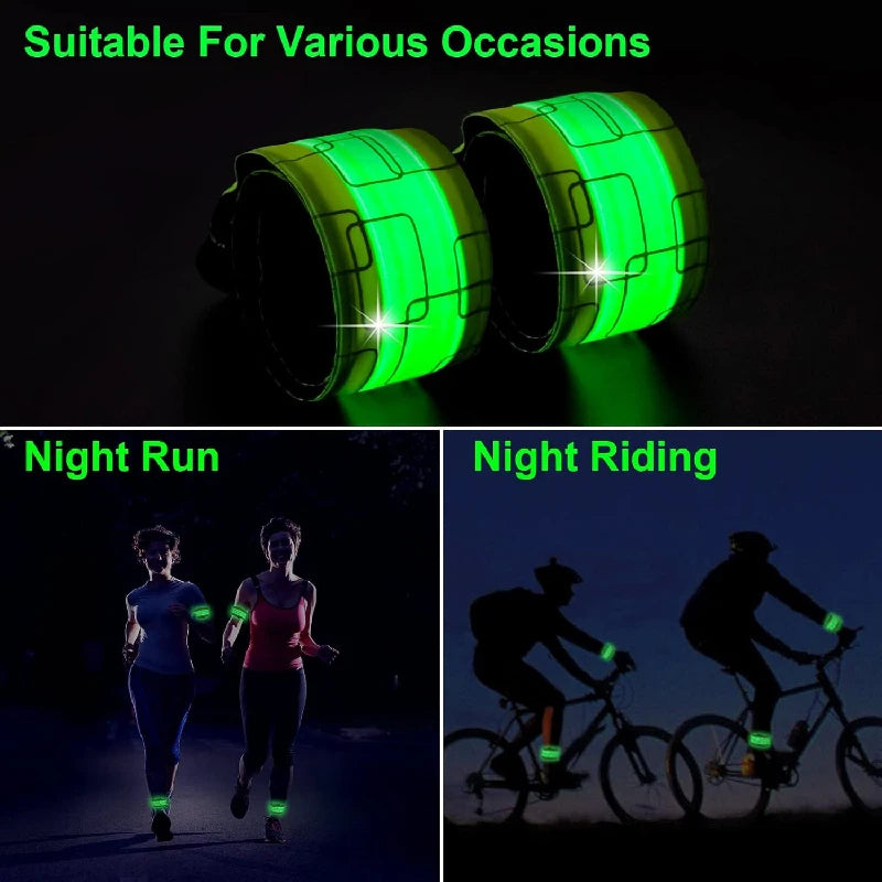 USB Rechargeable Arm Strap Wearable Luminous Wrist Visibility