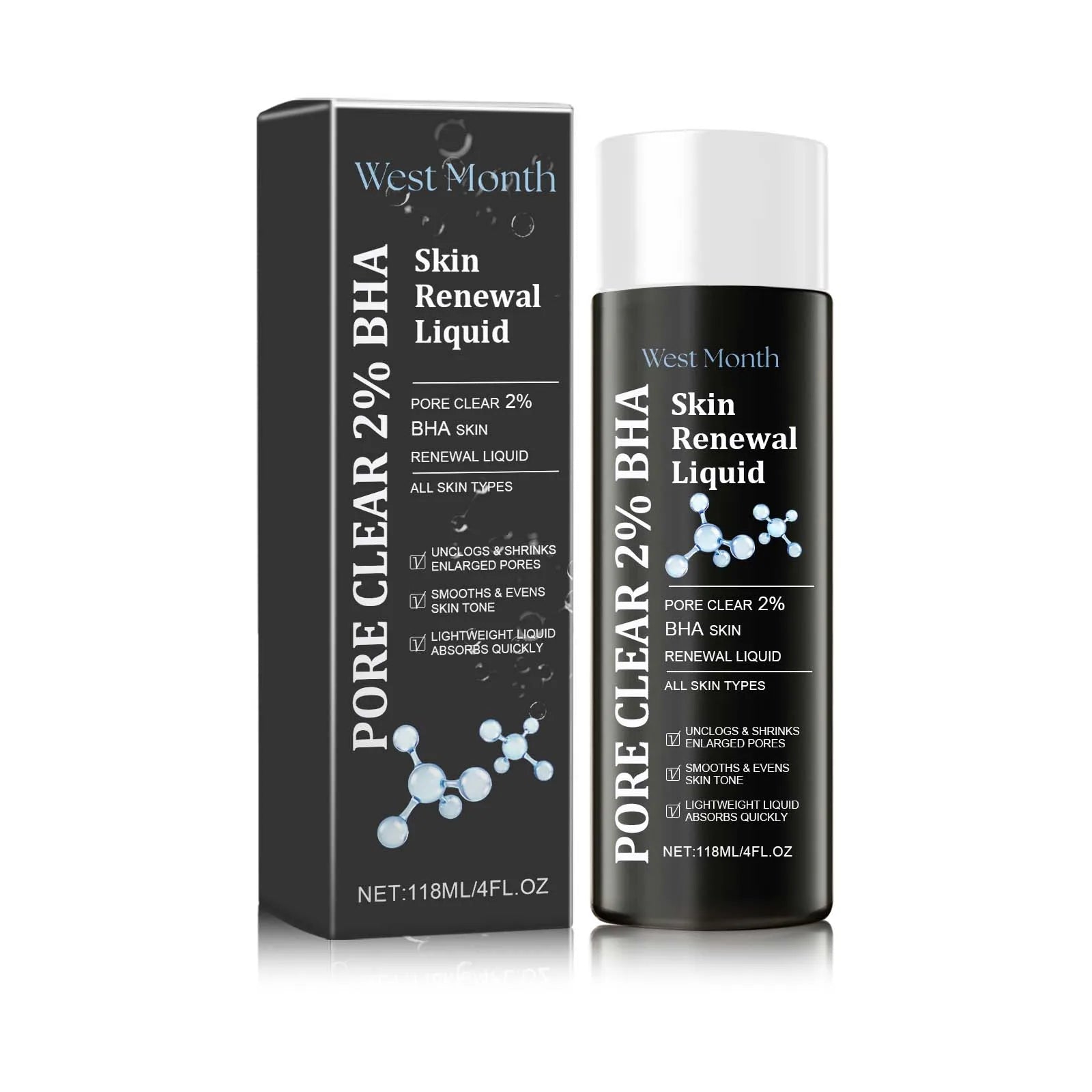 2% BHA Salicylic Acid Acne Serum – Pores, Dark Spots & Glow BHA Acne Serum Zpaxo 118ml Boxed