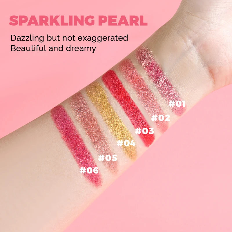 Glitter Lip Balm Long-lasting Waterproof Sparkling Pearl Finish Zpaxo